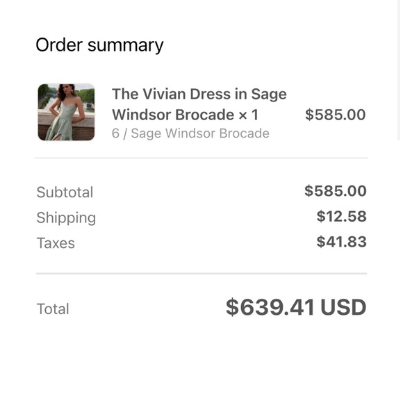 V Chapman Sage Gown - Picture 9 of 9